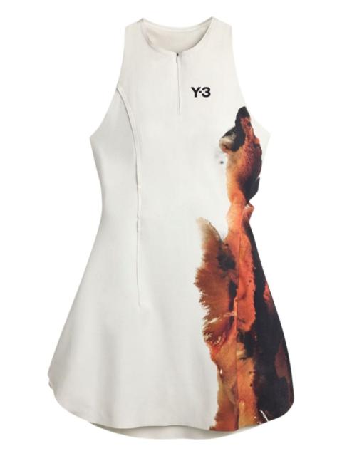 Y-3 abstract-print mini dress