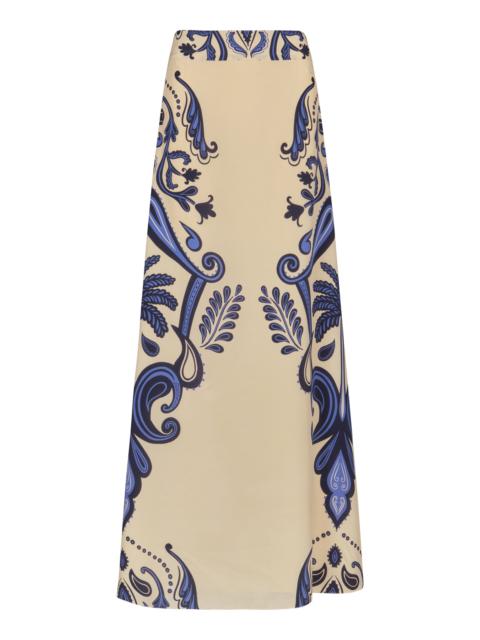 Johanna Ortiz Everywhere Silk Maxi Skirt multi