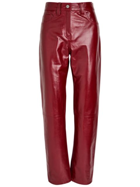 KHAITE Khaite Callum Straight-leg Leather Trousers
