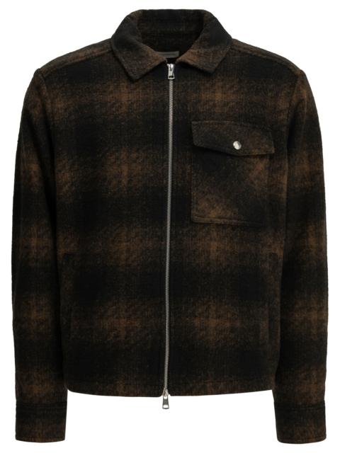 Moncler Moncler Checkered Overshirt Jacket Blue Men