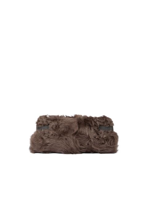 Brunello Cucinelli Wavy shearling clutch bag