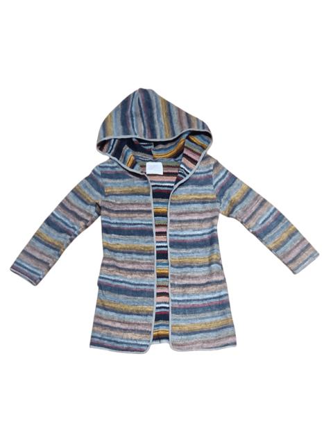 Japanese Brand - LA LEIA STRIPE FLEECE CARDIGAN HOODIE
