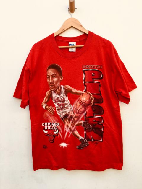 Other Designers Vintage - Scottie Pippen Vtg Chicago Bulls Nba Made in Usa Caricature
