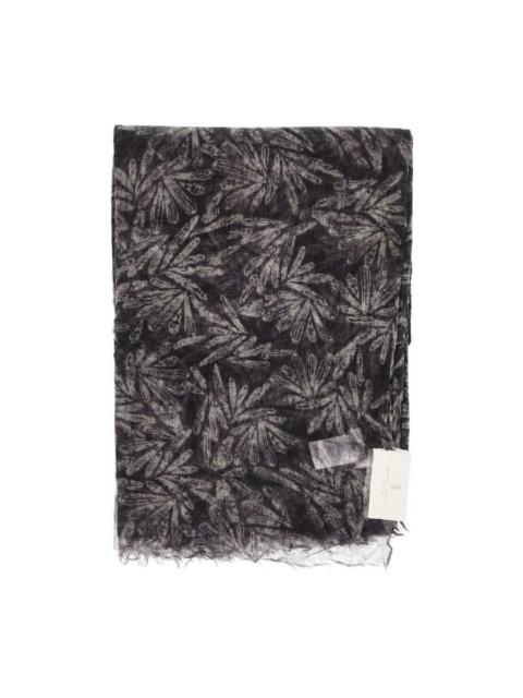 Brunello Cucinelli Brunello Cucinelli Lead Grey Patterned Scarf