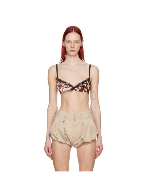 Meryll Rogge Brown Floral Tank Top