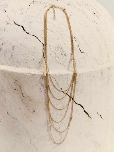 Brunello Cucinelli 18k Gold necklace with 0.015ct Diamond