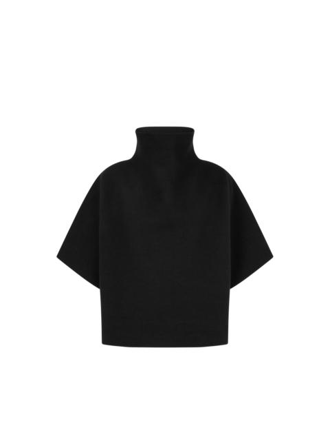 TOM FORD ULTRAFINE CASHMERE BLEND FUNNEL NECK SCULPTURAL T-SHIRT