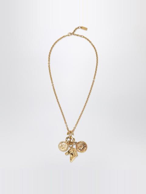 Charm necklace in Vintage Gold brass