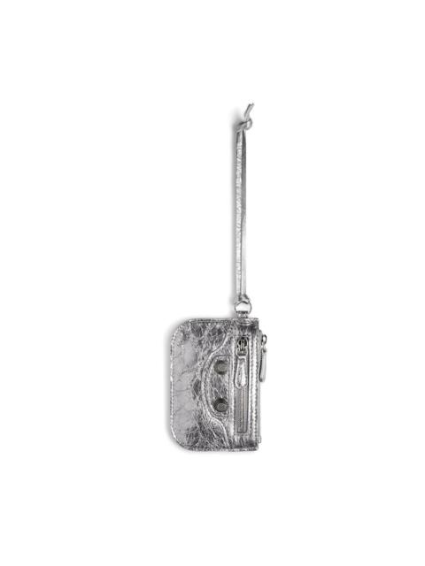 BALENCIAGA Women's Le Cagole Coin Purse Metallized in Silver