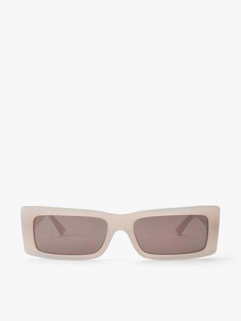 JIMMY CHOO Lennon
Opal Taupe Rectangular Sunglasses