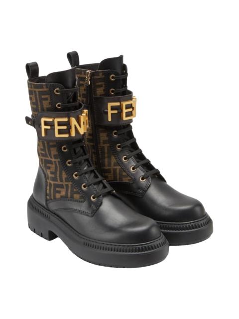 FENDI Leather biker boots