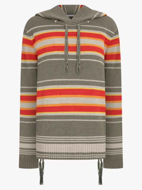 Craig Green KNIT HOODIE | OLIVE MULTI STRIPE