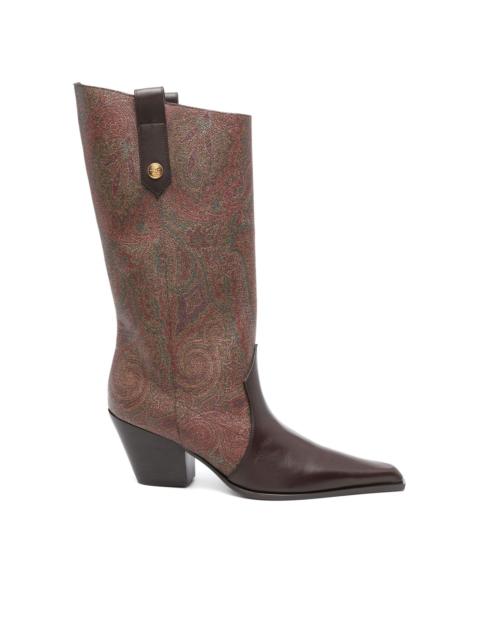 Etro 60mm paisley-jacquard leather shoes