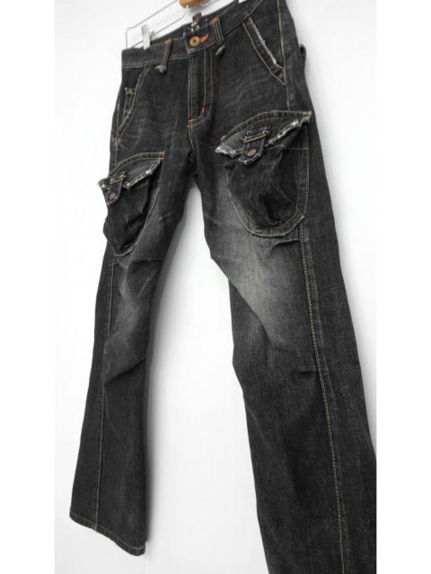 Other Designers 🔥RARE🔥 EDWIN 503 Black Flared Cargo Jeans