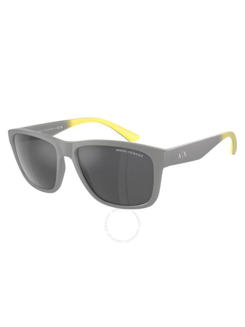 Armani Exchange - Armani Exchange Silver Mirror Square Men's Sunglasses AX4135S 81806G 59
