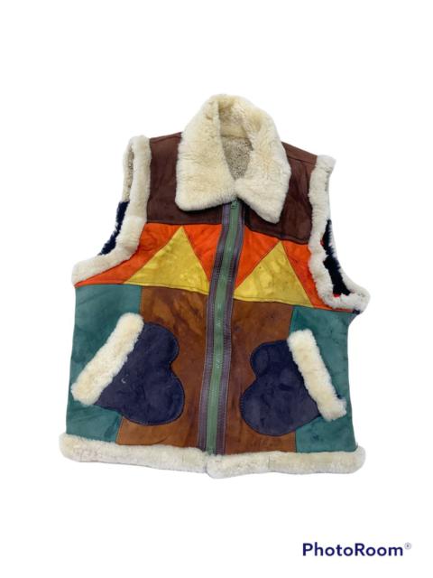 Other Designers Vintage - FLEECE LINING LEATHER PATCHWORKS VEST