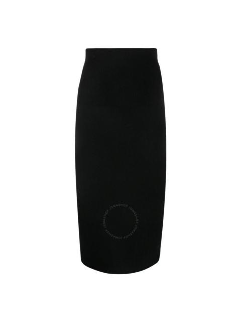 Victoria Beckham Ribbed Body Fitted Pencil Skirt