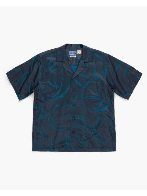 Blue Blue Japan Mebuki Pattern Aloha Shirt