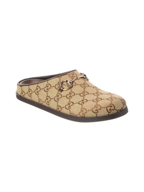 GUCCI Gucci Horsebit GG Canvas Mule