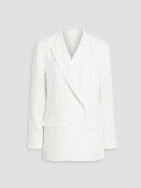 Other Designers Anna double-breasted linen-twill blazer