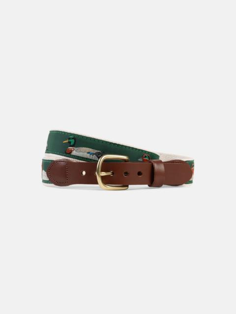 J. PRESS MADE-IN-USA DUCKS MOTIF BELT