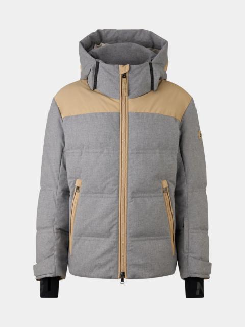 BOGNER Wali down ski jacket in Gray/beige