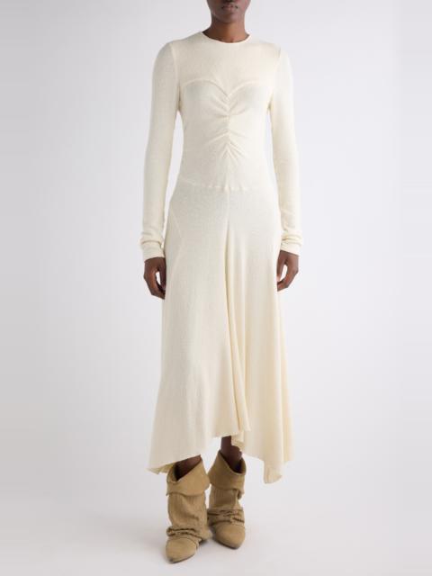 Isabel Marant Isabel Marant Flora Long Sleeve Asymmetric Dress in Ecru at Nordstrom