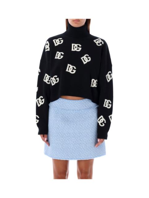 Dolce & Gabbana Dg Intarsia High Neck Sweater