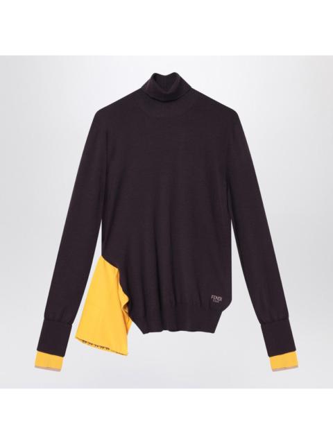 FENDI Fendi Dark Purple Wool Turtleneck Women