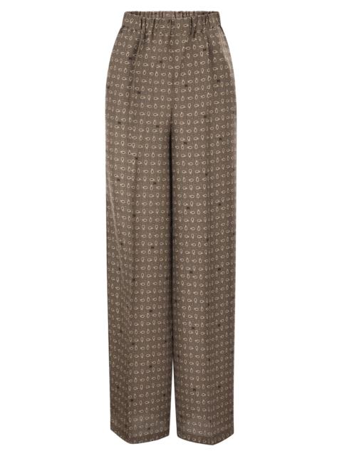 Max Mara Maxmara Women Mxmvischio - Printed Silk Trousers