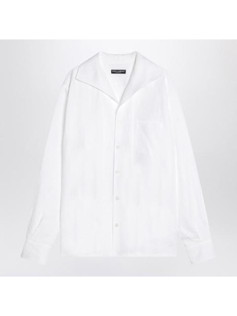 Dolce & Gabbana Dolce&Gabbana White Linen Shirt Men