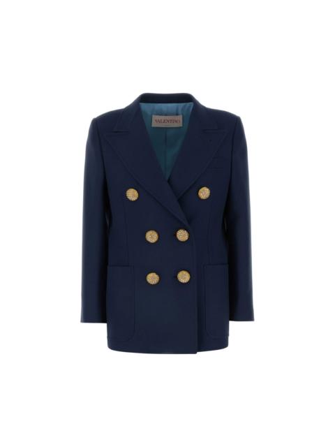 Valentino VALENTINO Navy Blue Wool Blazer New & Authentic (Women's siz