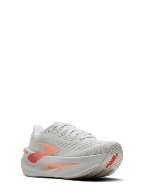 BROOKS Brooks Glycerin Max 2 Hybrid Running Shoe in White/Coral/Peach at Nordstrom