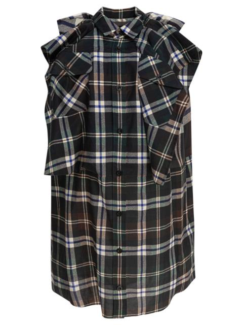 Sacai Plaid Print Dress