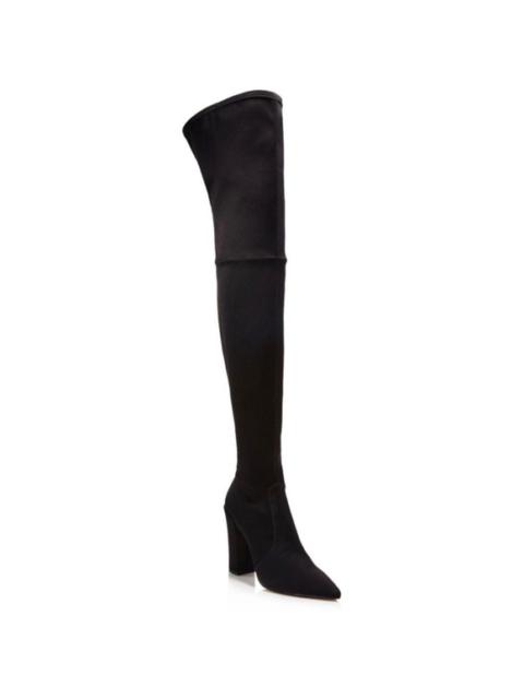 Other Designers Dolce Vita Ellis Black Satin Over-the-Knee Boots