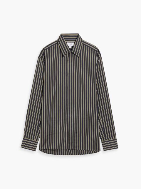 Other Designers Striped cotton and silk-blend twill shirt