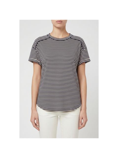 Brunello Cucinelli Brunello Cucinelli Beige Navy Striped Shirt