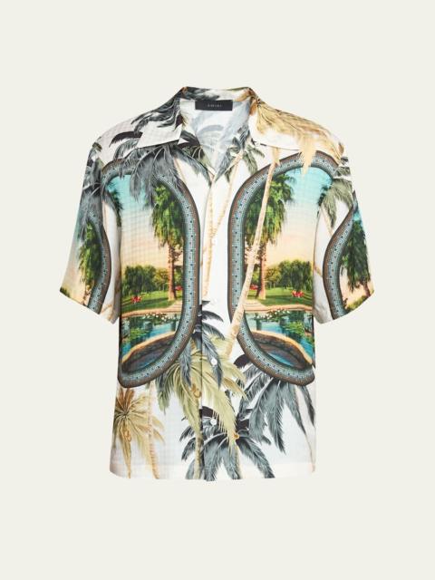AMIRI Men's Paradise Short-Sleeve Bowling Shirt
