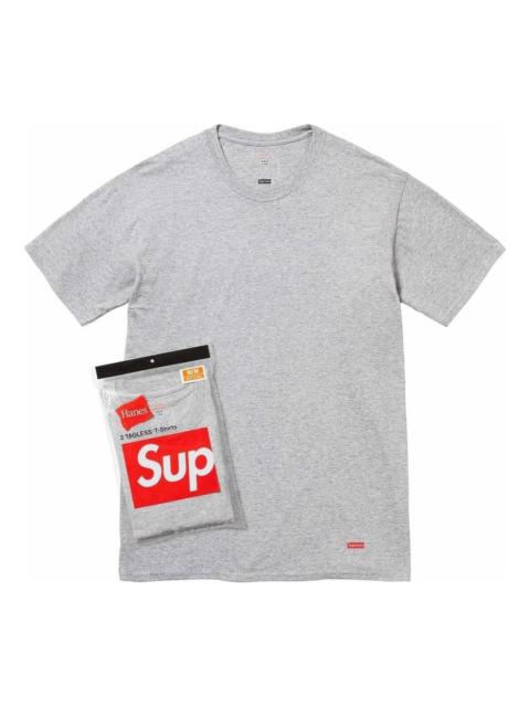 Supreme Supreme x Hanes Tagless T-Shirt (2 Pack) 'Grey' SUP-SS24-013