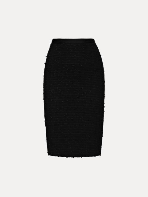 Oscar de la Renta RIBBON TWEED PENCIL SKIRT