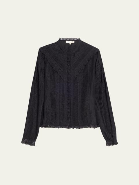LoveShackFancy Aralina Silk Blouse