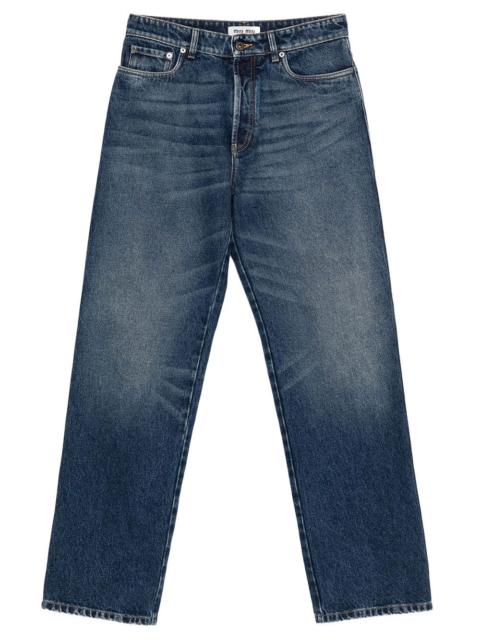 Miu Miu Miu Miu Women Five-Pocket Loose Fit Denim Jeans