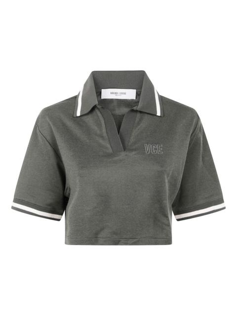 Golden Goose Women Cotton Cropped Polo Shirt