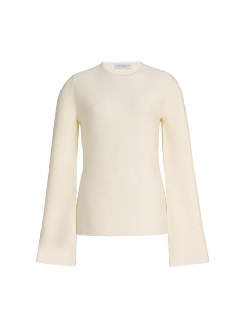 GABRIELA HEARST Mason Wool-Cashmere Top ivory