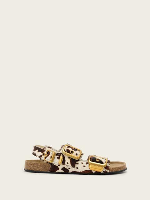 ALLSAINTS STAFFA CHOWHIDE BUCKLE SANDALS