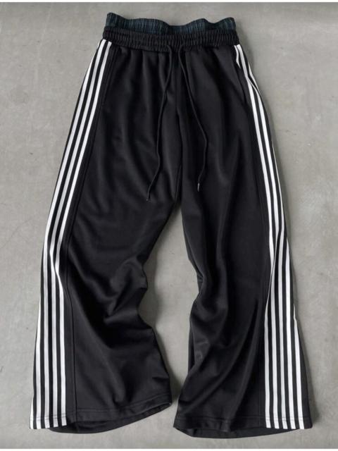 Other Designers Japanese Brand - Wide Leg Track Pants - Double Waistband Plaid Detail