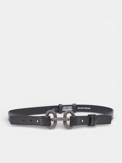 DSQUARED2 Braid Engraved Chainlink Leather Belt