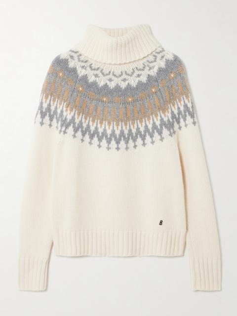 BOGNER Ingrid Fair Isle Cashmere Turtleneck Sweater