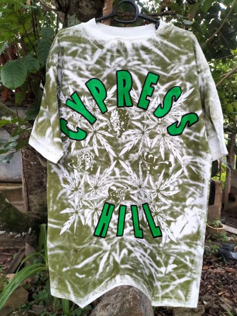 Other Designers Vintage Cypress Hill Overprint 90s Green Line Up Smokes