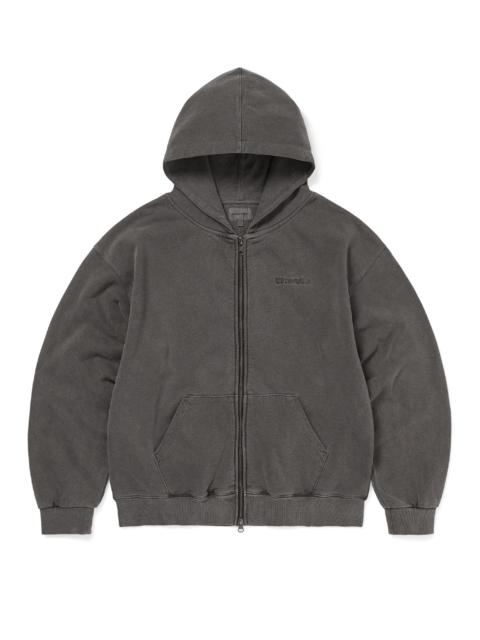 thisisneverthat® Waffle Lined Zip Up Hoodie Charcoal